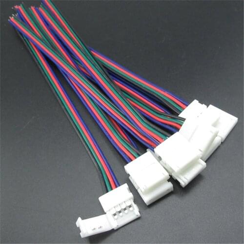 5050 RGB LED Strip Connector 10mm 4pin with Free Welding Connector 10pcs/lot