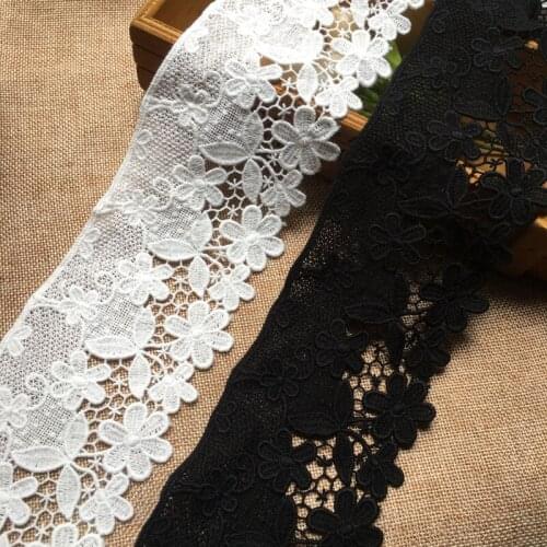 Handmade diy accessories, pure cotton embroidery lace hollow dress, hem, skirt decoration, sleeve width 8cm