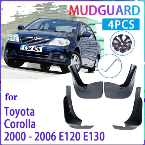Car Mud Flaps for Toyota Corolla E120 E130 2000~2006 2001 2002 2004 2005 Mudguard Splash Guards Fender Mudflaps Auto Accessories