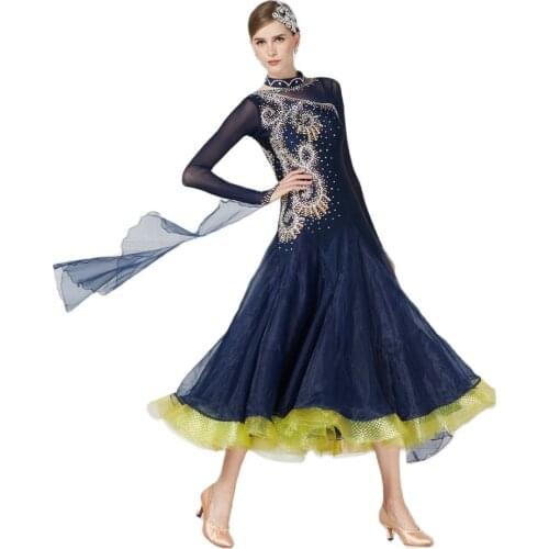 B-1657 Custom ballroom dance dress Sexy ballroom latin dance dress smooth dance dress for sale