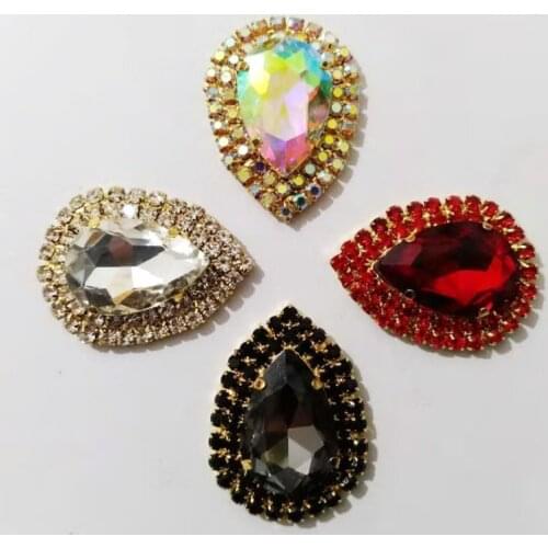 Free Shipping Wholesale 40pcs/lot 4.5CM Crystal AB Rhinestone Button Pearl Button DIY Hair Garment Accessories LSRB889