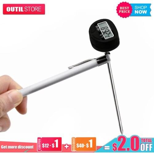 Digital Food Thermometer Household Kitchen BBQ Probe Water Baby Milk Oil Liquid Oven Temperaure Sensor Meter Thermocouple