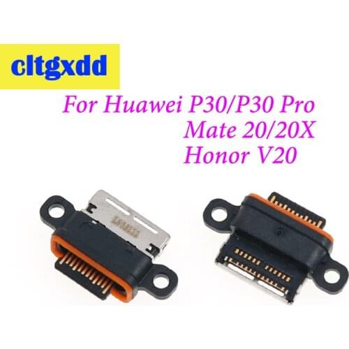 Cltgxdd 2Pcs USB Female Connector Port For Huawei P30 P30pro Mate 20/20X Honor V20 USB Jack Connector Charging Data Socket