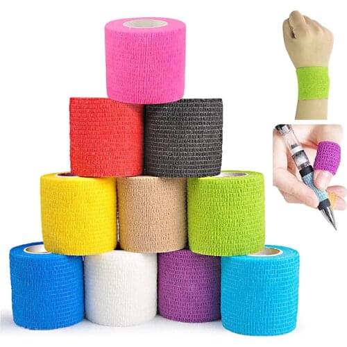 4.5M Colorful Sport Self Adhesive Elastic Bandage Wrap Tape Elastoplast For Knee Support Pads Finger Ankle Palm Shoulder 4 Size