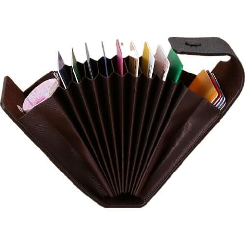 2021 New Year Fashion Unisex Business Leather Wallet ID Credit Card Holder Name Cards Case Pocket Organizer Money Phone Coin Bag