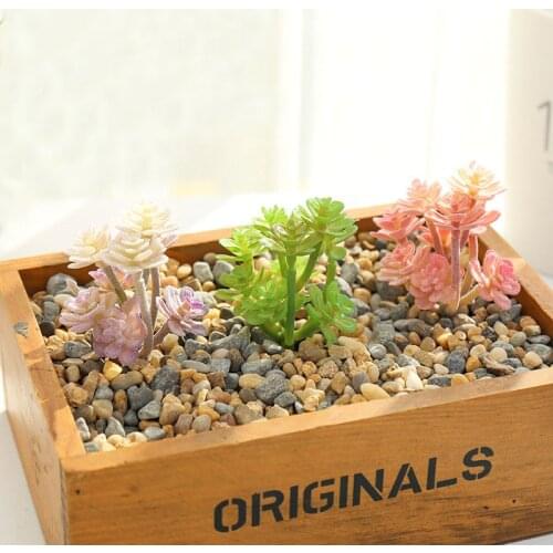 DIY Mini Small Desktop Bonsai Home Garden Living Room Balcony Living Room Decoration Artificial Plants Succulents Flower Head