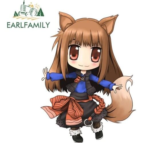 EARLFAMILY 13cm x 9.5cm for Spice and Wolf Car Sticker Personality Windshield Motorcycle Decal Windshield Laptop Car Styling