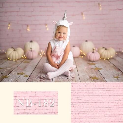 Baby Photography Backdrops Pink Brick Wall New Born Photoshoot Props Kids Children Doll Photo Backgrounds for Photo Studio