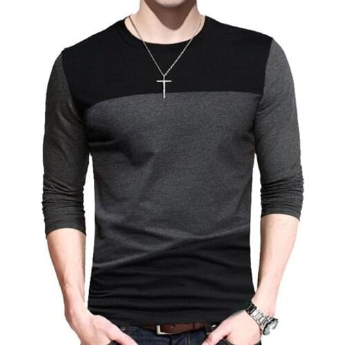 Tshirt Men Casual Breathable Cotton Streetwear Tee Shirts Mens Spring Autumn Summer Striped Patchwork Fashion T-shirt Plus 5XL