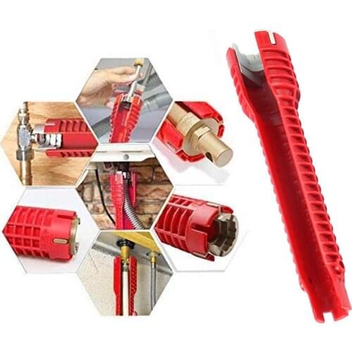 8 In 1 Flume Wrench Anti-slip Kitchen Sink Repair Wrench Bathroom Faucet Assembly Plumbing Installation Wrench