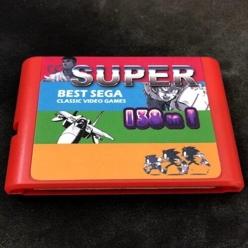 Best Sega Classic Video Games Super 138 In One 16 bit MD Game Card For Sega Genesis Mega Drive