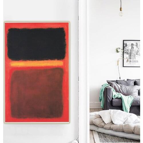 Citon Mark Rothko《No.12(Untitled)》Canvas Art Oil Painting Abstract Print Painting Decorative Picture Wall Decor Home Decoration