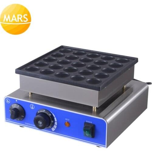 Commercial 25pcs Mini Pancakes Machine Poffertjes Grill Dutch Waffle Maker Electric Pan Cake Machine Baker 110V 220V CE Approved