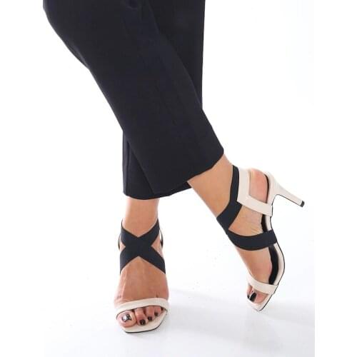 Libilobi - Pansy | Vegan Leather Cream Color Women 'S High-Heeled Shoes