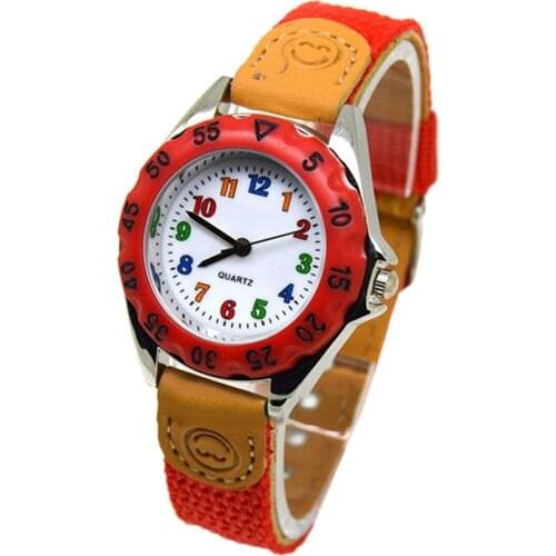 Cute Boys Girls Quartz Watch Kids Childrens Fabric Strap Student Time Clock Wristwatch Gifts New Arrival