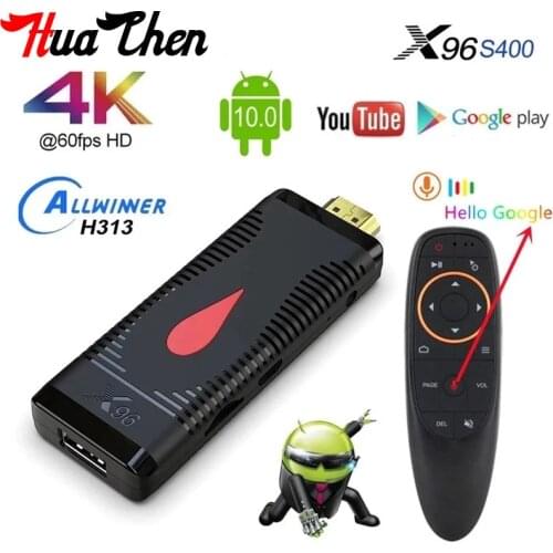 X96 S400 Mini Pc IPTv Stick Android10 2,4G Wifi USBsocket 16Gb Allwinner H313 Dispositivo de tv 4k HD Smart Set-top box