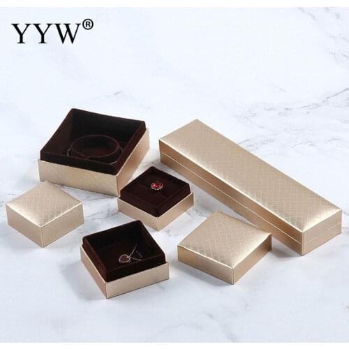 Multifunction Jewelry Box Leatherette Paper Packing Gift Box With Velveteen Wedding Display Case With Ring Bracelets Necklace