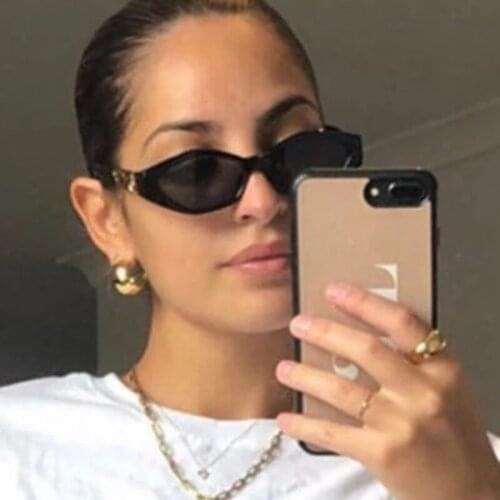 Fancy Glasses Small Frame Gold Cheetah Sunglasses Men Fashion Brand Transparent Ocean Cat Eye Sun Glasses Shades For Women