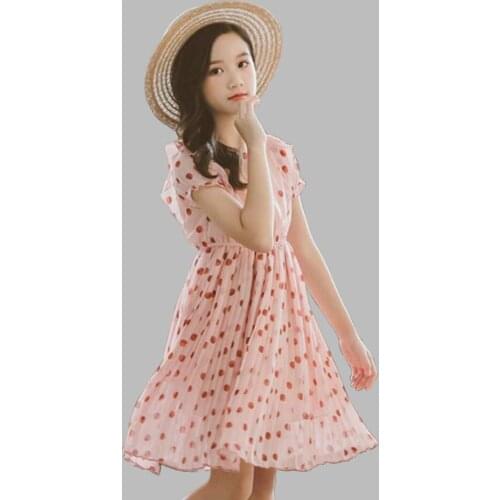 2020 new girl dress fashion girl polka dot children dress kid dress spring summer girl party cute beach dress