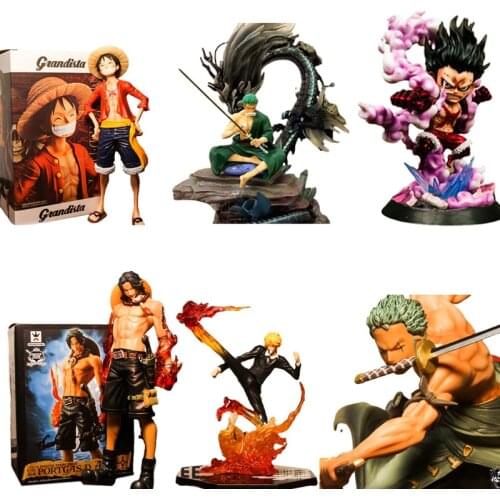 New One Piece Anime Figures Luffy Sauron Sanji Zero Ornament Straw Hat Doll Anime Surrounding Action Figures Toys For Children