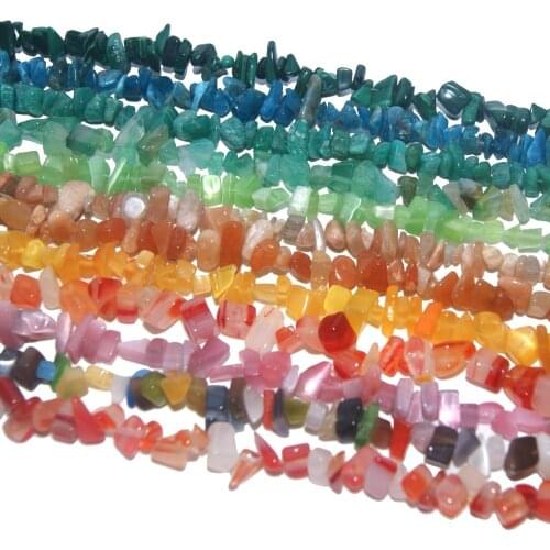 5-8MM Natural Stone Irregular Shape Freeform Chip Bead Tiger eye Amethysts Agates Lapis lazuli For Jewelry Making DIY Necklace