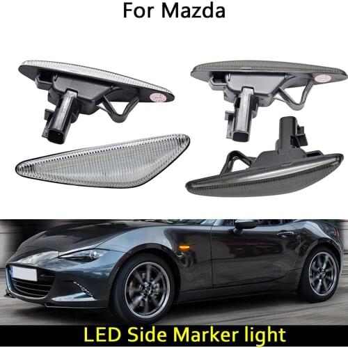 For Mazda MX5 MX6 RX8 Fiat 124 Spider Car front LED Dynamic amber side marker lamp Turn Signal Lights