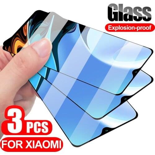 3Pcs Tempered Glass Film For Xiaomi Redmi 9T Screen Protector on redmy readmi red mi 9T 9 9a 9c 9c NFC phone Full Cover Glass F