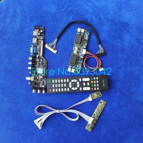 Fit LM190E08(TL)(A1)/(TL)(B1)/(TL)(B2)/(TL)(B4) 4CCFL AV USB 1280*1024 30-Pin LVDS digital 3663 DVB-C controller board kit