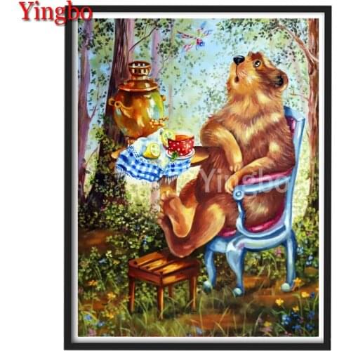 Full square/Round Diamond embroidery Cute animal big mouse diamond Painting Cross Stitch Rhinestone pictures Mosaic Diamond Art