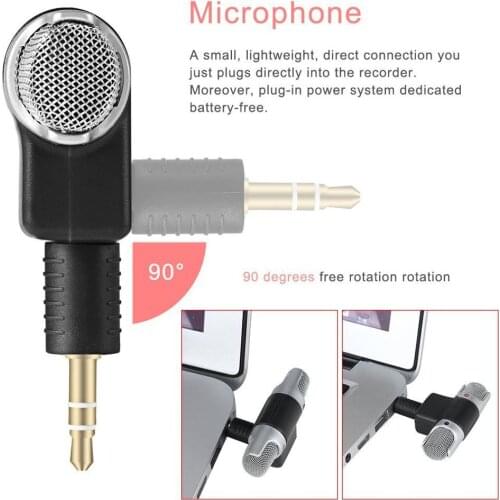 Portable Size Digital Mini Stereo Microphone Mic 3.5mm Mini Jack For PC Laptop Notebook Left and Right Channel Stereo Recording