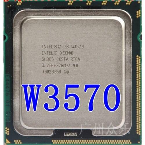 Intel Xeon W3570 w3570 CPU processor 3.2GHz LGA1366 8MB L3 Cache/Quad-Core/ server CPU Free Shipping
