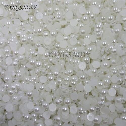 Multicolor 6mm Half Pearls Craft ABS Imitation 500Pcs/lot Half Round Flatback Pearls Resin Scrapbook Beads DIY Decoration