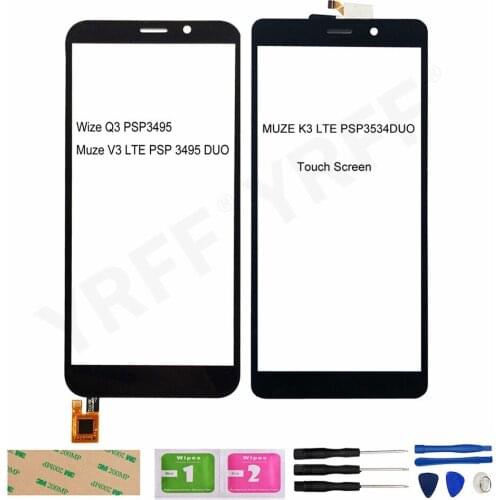 For Prestigio Wize Q3 PSP3495 Muze V3 PSP3495duo Touch Screen For Prestigio MUZE K3 LTE PSP3534 DUO Touch Screen Digitizer Panel