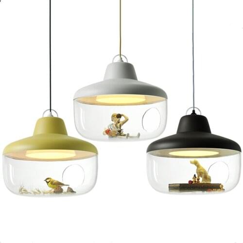 Modern led iron luminaire suspendu monkey lamp deco maison pendant lamp kitchen dining bar kitchen fixtures living room bedroom