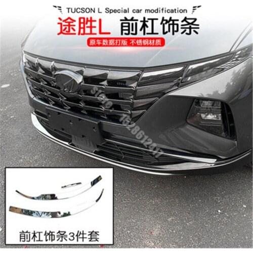 Car Styling Stainless steel front bumper trim for Hyundai Tucson L 2021