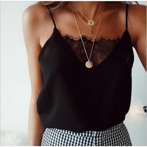 Women’s Fashion Flower Pattern Camisole Summer Sexy Lace Decor V-neck Slimming Tube Top Female Casual Sleeveless Tops Camis