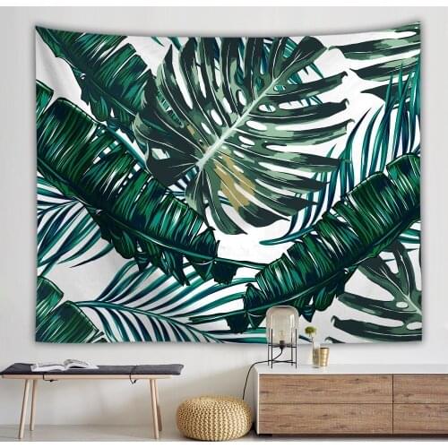 Tropical plants tapestry Wall Hanging home decor curtain spread covers cloth blanket art tapestry Beach Towel flower decor