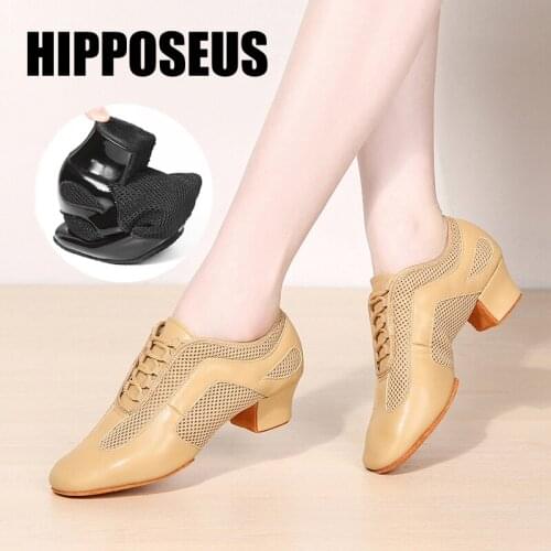 3.5CM Heel Shoes For Girls Ladies Women Practise Modern Tango Dancing Shoes Salsa Teachers Shoe Square Heels Free Shipping