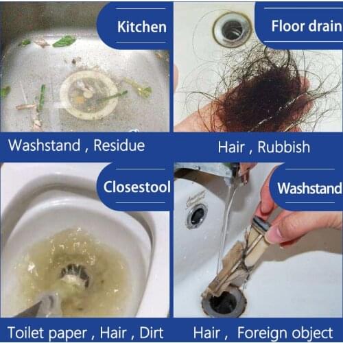 Drain Hair Catcher Cleaner Pipe Drain Cleaner Powerful Household Cleaning Chemical Tool Sink Dredging Bathtub Super Clog Remover