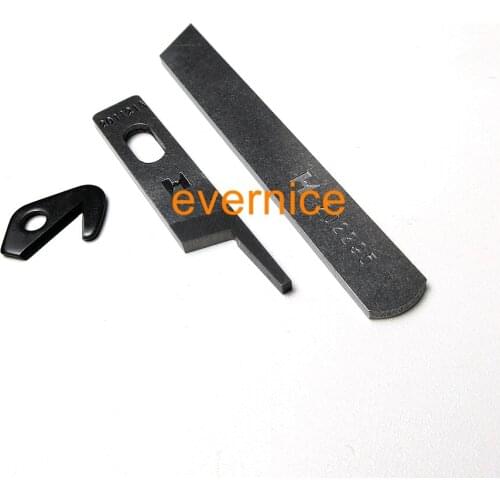 Upper + Lower + Chain Cutter Knife For Siruba 737 747 757 Series Overlock