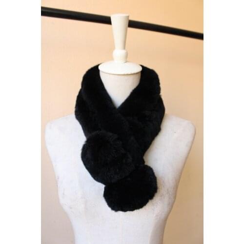 Rabbit Fur Collar Scarf Women Winter Scarf Autumn Winter