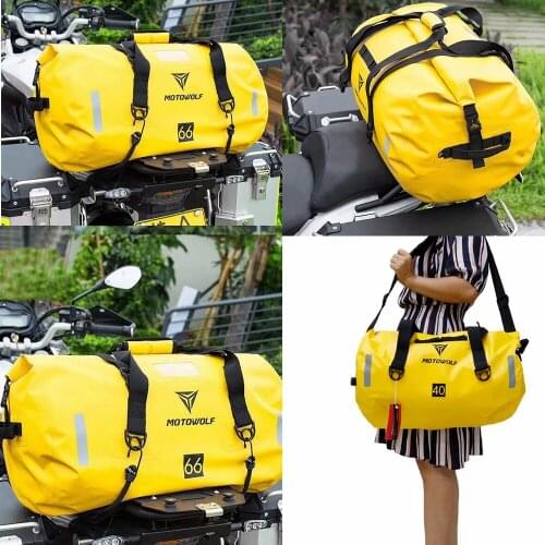 Motorcycle Tail Bags Back Seat Bags Kit Travel Bag Motorbike Scooter Sport Durable Luggage Rear Seat Rider Bag Pack
