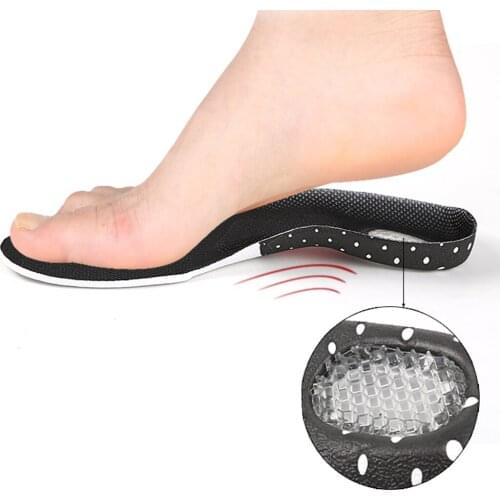 1 Pair Shock Absorption Shoe Insoles, Arch Support Cushion Pads - Breathable and Comfortable (Black, Gray, Khaki)