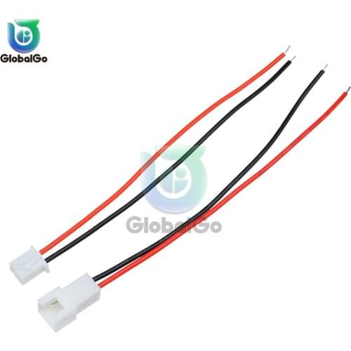 2 Pair XH2.54 XH 2.54mm JST 2.5MM 2PIN Wire Cable Connector Male Female Plug Socket Wire 26AWG 24AWG 10CM 12CM Battery Charging
