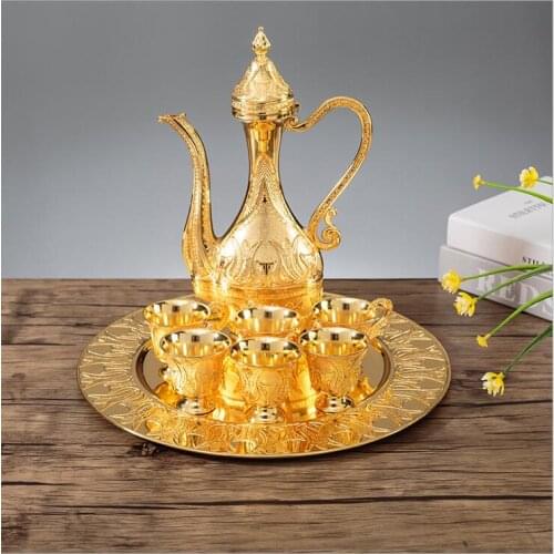 8pcs/set european decorative metal wine sets whiskey decanter wine decanter moonshine distiller for home mini barJJ083