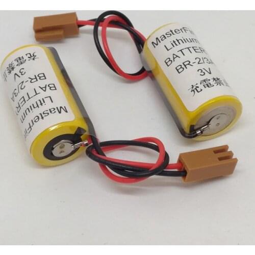 MasterFire 4pcs/lot BR-2/3A 3V 1200mAh Lithium Backup Battery BR-2/3AG BR2/3AE2P CR17335 For FANUC CNC System Industrial Use