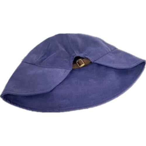 Bauhinia Unisex New Monochrome Bucket Hat Japanese collapsible outdoor travel big brim sunscreen sunshade hat female