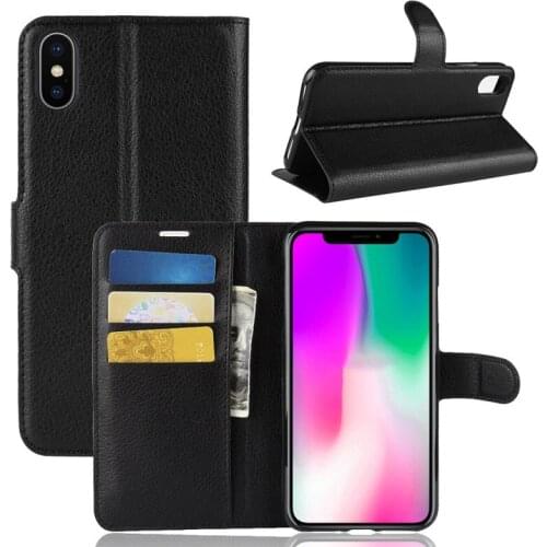 Bookcover For iphone XR Case Luxury Leather wallet Case for iphone XS Max Cover anti-scratch cover for iphone XS 100pcs