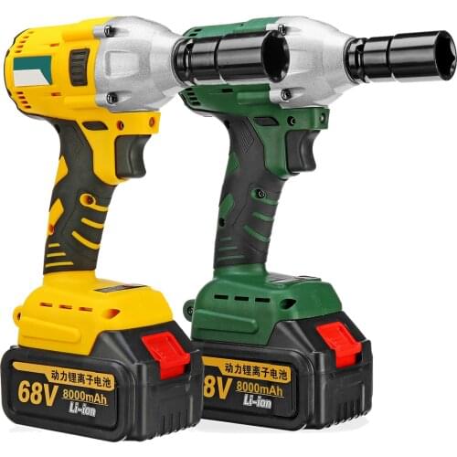 68V 8000mAh 460N.m Electric Cordless Impact Wrench Brushless Driver Tool w/ 2pcs Li-ion Batteries