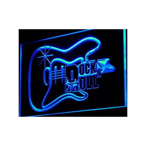I948 Guitar Rock n Roll Dancer Music Gift Light Signs On/Off Switch 20+ Colors 5 Sizes